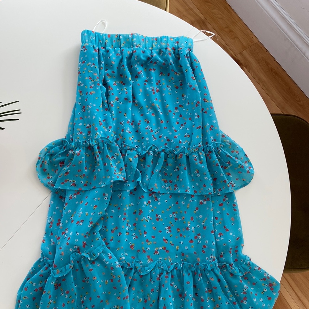 AQUA floral skirt